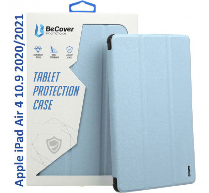 Чохол до планшета BeCover Tri Fold Hard Apple iPad Air 4 10.9 2020/2021 Light Blue (709658) (709658)