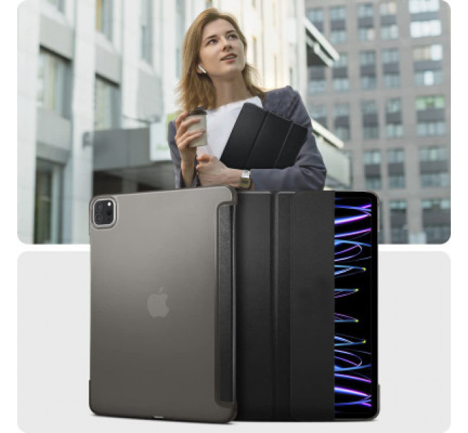 Чохол до планшета BeCover Tri Fold Hard Apple iPad Pro 12.9 2020/2021/2022 Black (709668) (709668)