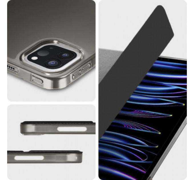 Чохол до планшета BeCover Tri Fold Hard Apple iPad Pro 12.9 2020/2021/2022 Black (709668) (709668)
