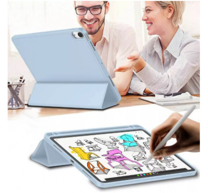 Чохол до планшета BeCover Tri Fold Hard TPU Apple iPad Air (4/5) 2020/2022 10.9" Light Blue (711108)