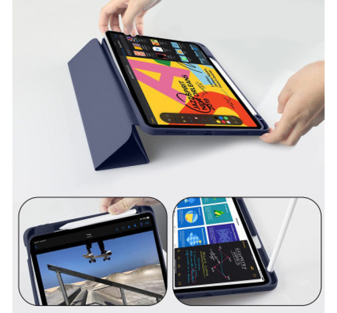 Чохол до планшета BeCover Tri Fold Hard TPU Apple iPad Air 11" M2 2024 Deep Blue (711401)