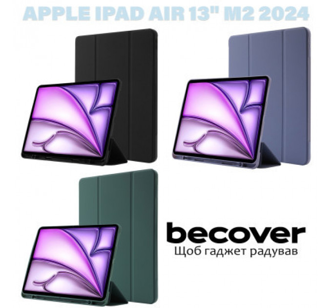 Чохол до планшета BeCover Tri Fold Hard TPU Apple iPad Air 13" M2 2024 Dark Green (711467)