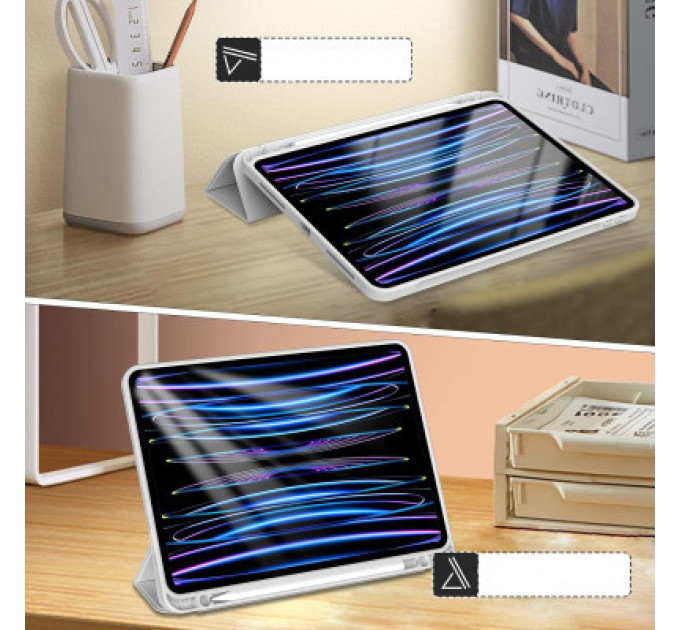 Чохол до планшета BeCover Tri Fold Hard TPU Apple iPad Pro 11 2020/2021/2022 Gray (711111)