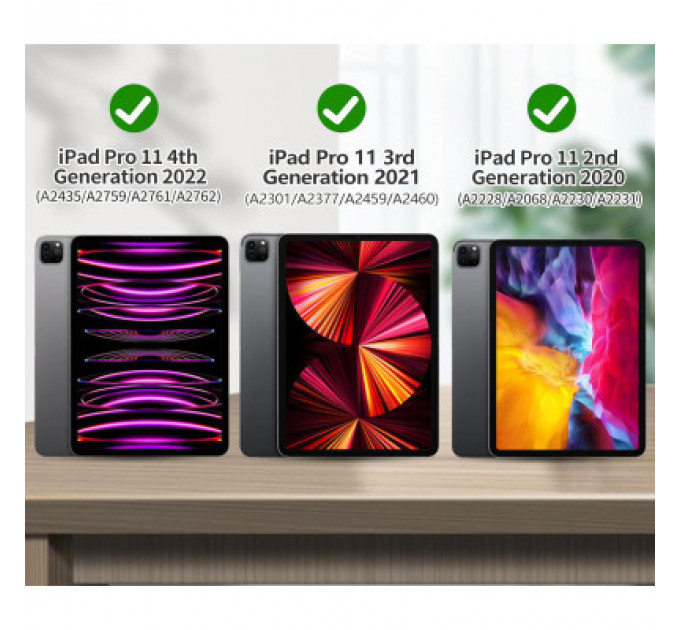 Чохол до планшета BeCover Tri Fold Hard TPU Apple iPad Pro 11 2020/2021/2022 Purple (711114)