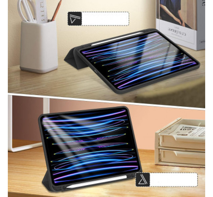 Чохол до планшета BeCover Tri Fold Hard TPU Apple iPad Pro 12.9 2020/2021/2022 Black (711115)