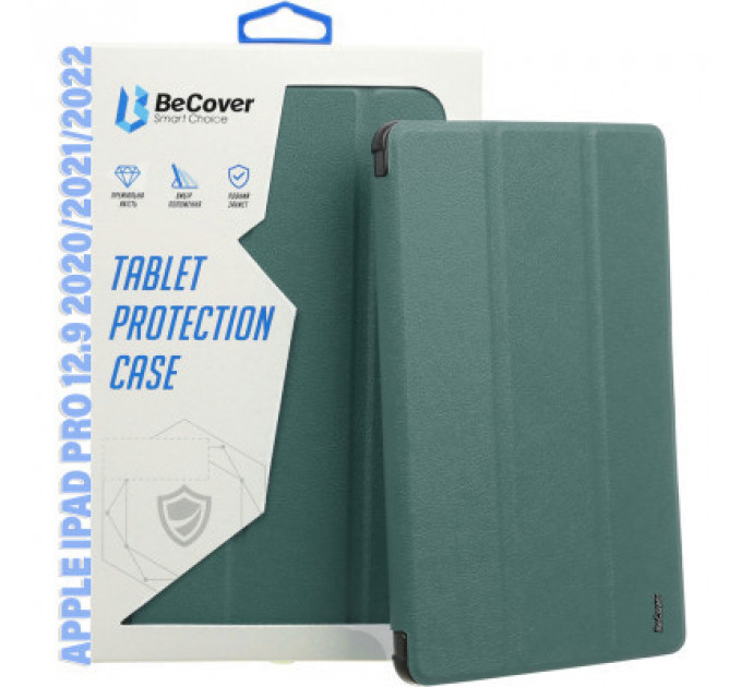 Чохол до планшета BeCover Tri Fold Hard TPU Apple iPad Pro 12.9 2020/2021/2022 Dark Green (711116)