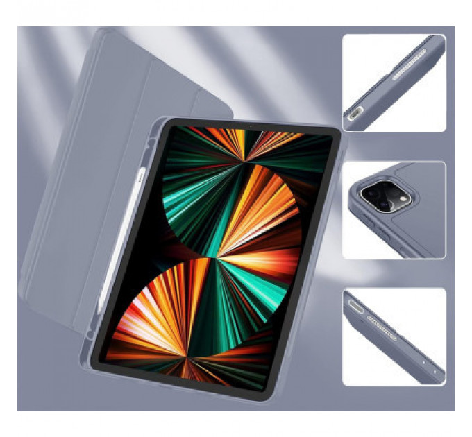 Чохол до планшета BeCover Tri Fold Hard TPU Apple iPad Pro 12.9 2020/2021/2022 Purple (711117)