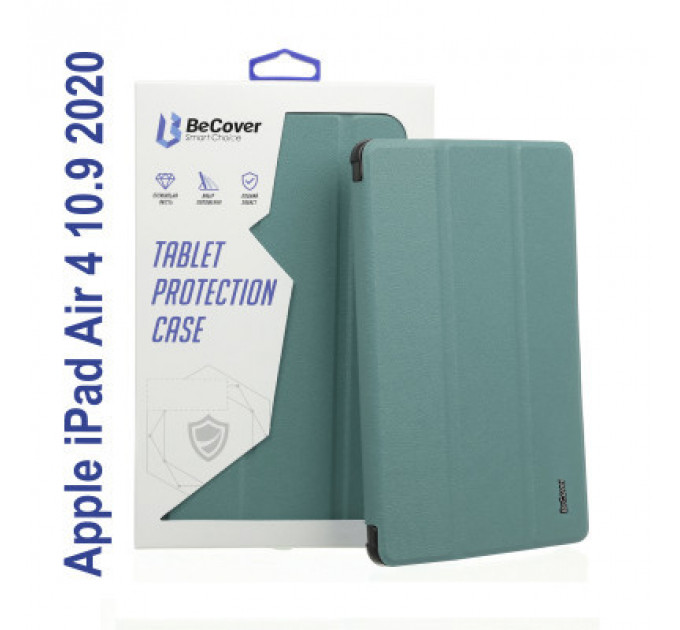 Чохол до планшета BeCover Tri Fold Hard TPU Apple iPad Air 4 10.9 2020/2022 Green (706750) (706750)