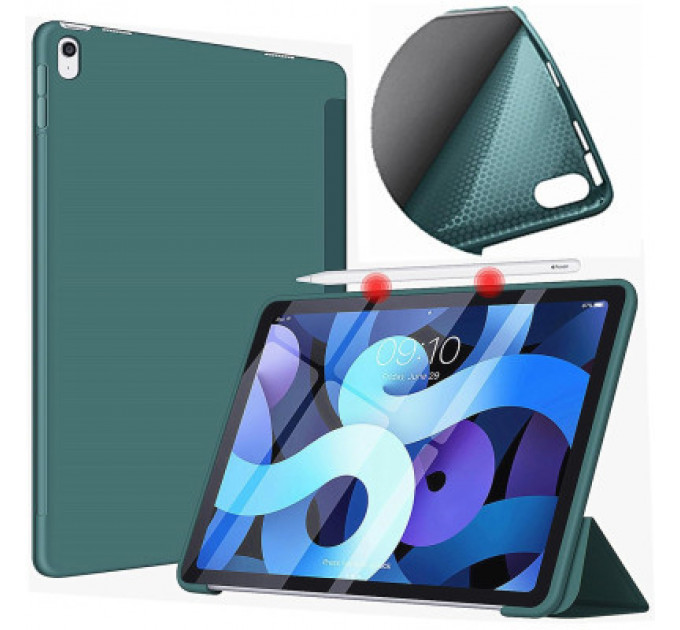 Чохол до планшета BeCover Tri Fold Soft TPU Silicone Apple iPad Air (4/5) 2020/2022 10.9" Dark Green (711130)