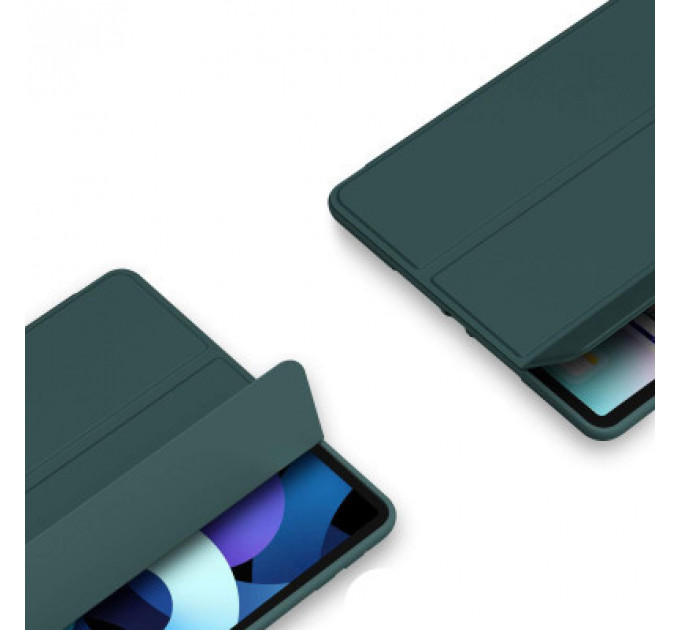 Чохол до планшета BeCover Tri Fold Soft TPU Silicone Apple iPad Air (4/5) 2020/2022 10.9" Dark Green (711130)