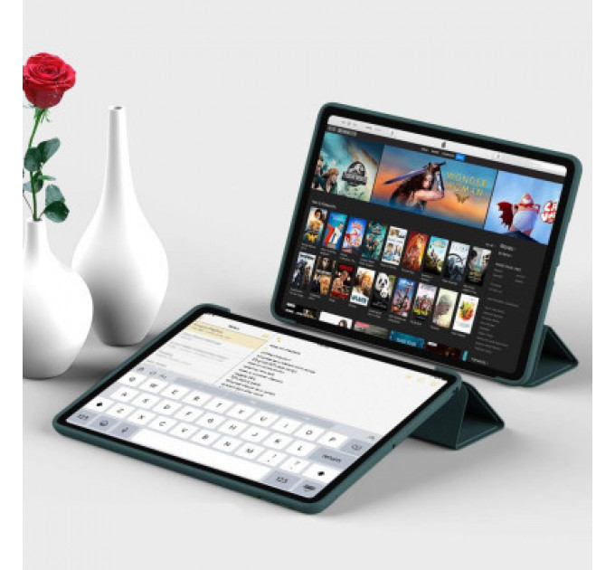 Чохол до планшета BeCover Tri Fold Soft TPU Silicone Apple iPad Air (4/5) 2020/2022 10.9" Dark Green (711130)