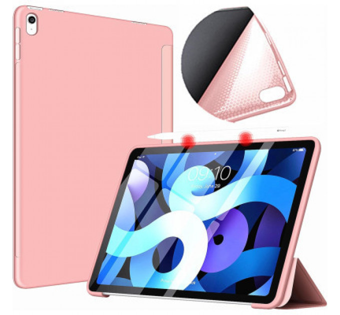 Чохол до планшета BeCover Tri Fold Soft TPU Silicone Apple iPad Air (4/5) 2020/2022 10.9" Pink (711133)