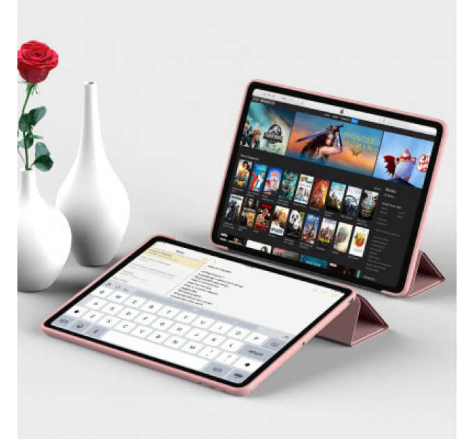 Чохол до планшета BeCover Tri Fold Soft TPU Silicone Apple iPad Air (4/5) 2020/2022 10.9" Pink (711133)