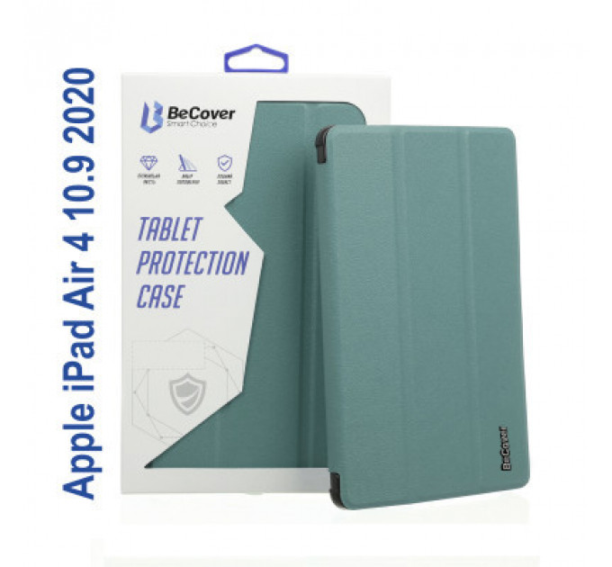 Чохол до планшета BeCover Tri Fold Soft TPU Silicone Apple iPad Air 4 10.9 2020/2021 Dark Green (706870) (706870)