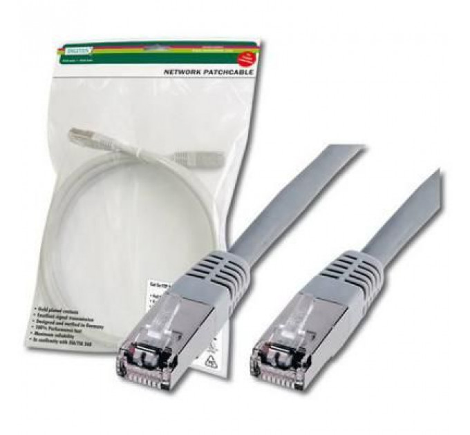 Патч-корд Digitus 0.5м, cat.5e, SF-UTP, AWG 26/7, gray (DK-1531-005)