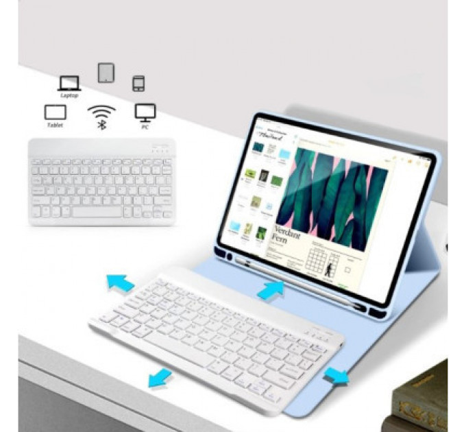Чохол до планшета BeCover Keyboard Apple iPad 10.2 2019/2020/2021 Light Blue (711136)