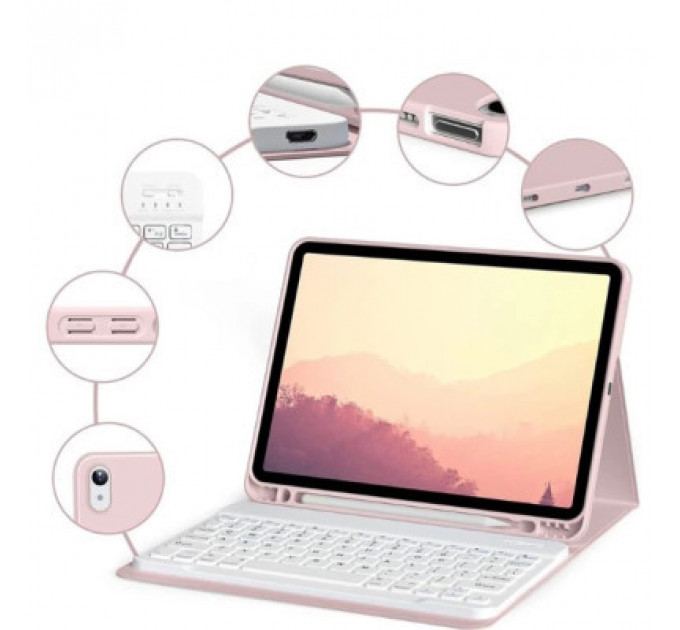 Чохол до планшета BeCover Keyboard Apple iPad 10.2 2019/2020/2021 Pink (711137)