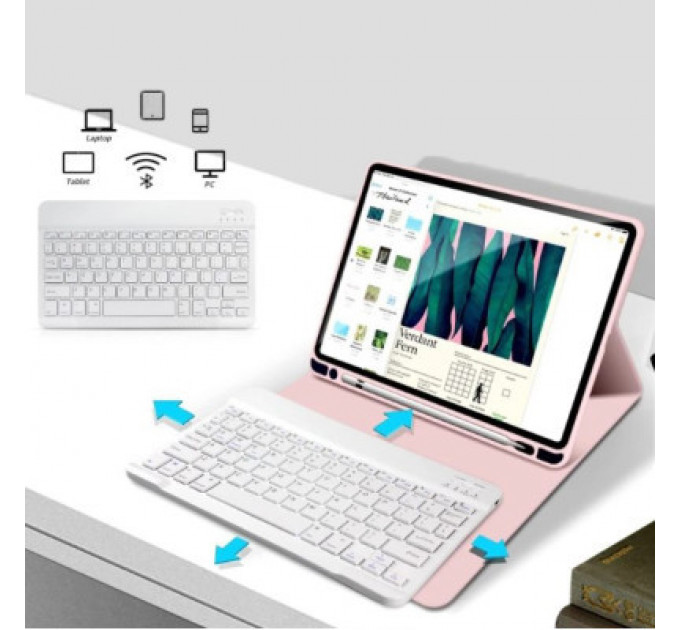 Чохол до планшета BeCover Keyboard Apple iPad 10.2 2019/2020/2021 Pink (711137)