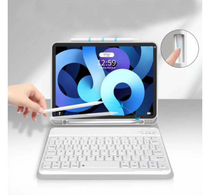 Чохол до планшета BeCover Keyboard Apple iPad Air (4/5) 2020/2022 10.9" Gray (711145)