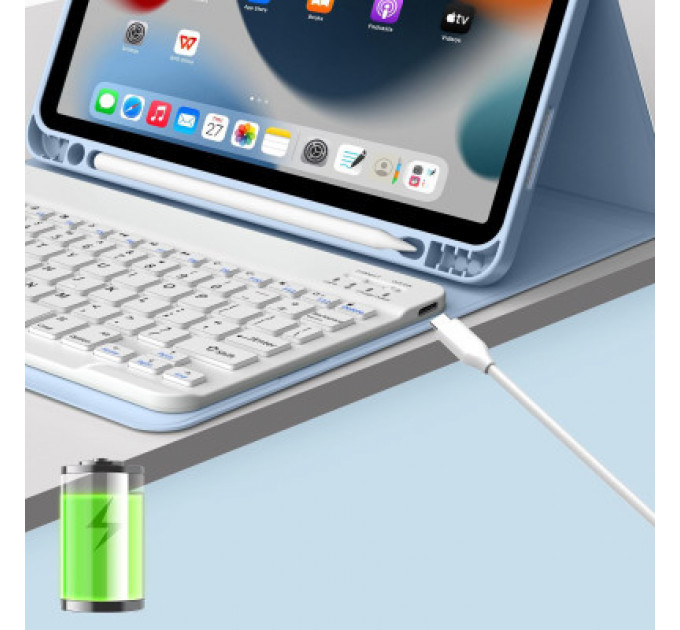 Чохол до планшета BeCover Keyboard Apple iPad Air (4/5) 2020/2022 10.9" Light Blue (711146)