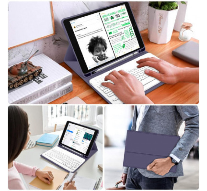 Чохол до планшета BeCover Keyboard Apple iPad Air 11" M2 2024 Purple (711399)