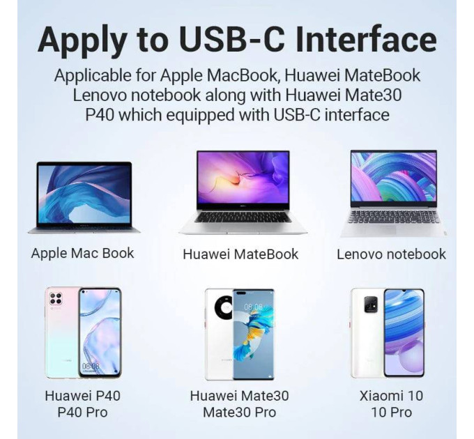 Vention Перехідник USB3.1 Type-C to Ethernet RJ45 100 Mb Vention (CFABB)