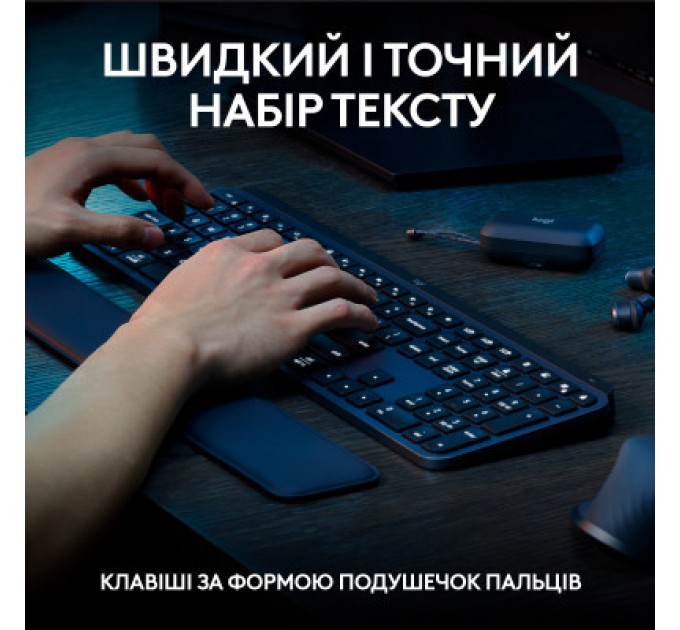 Комплект Logitech MX Keys S Plus Palmrest Wireless UA Graphite (920-011614)