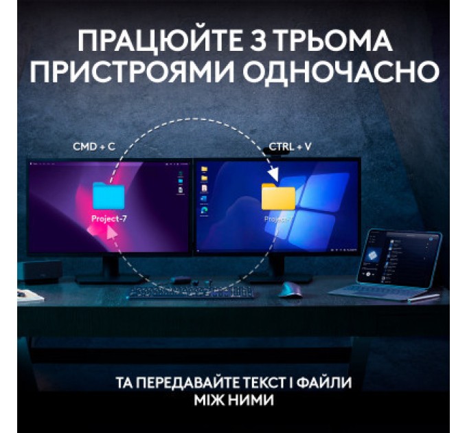 Комплект Logitech MX Keys S Plus Palmrest Wireless UA Graphite (920-011614)