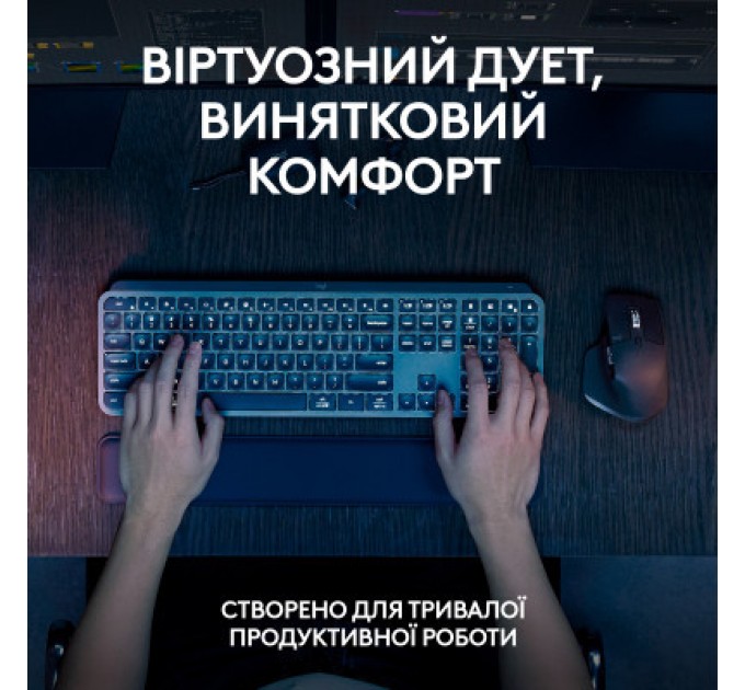 Комплект Logitech MX Keys S Plus Palmrest Wireless UA Graphite (920-011614)