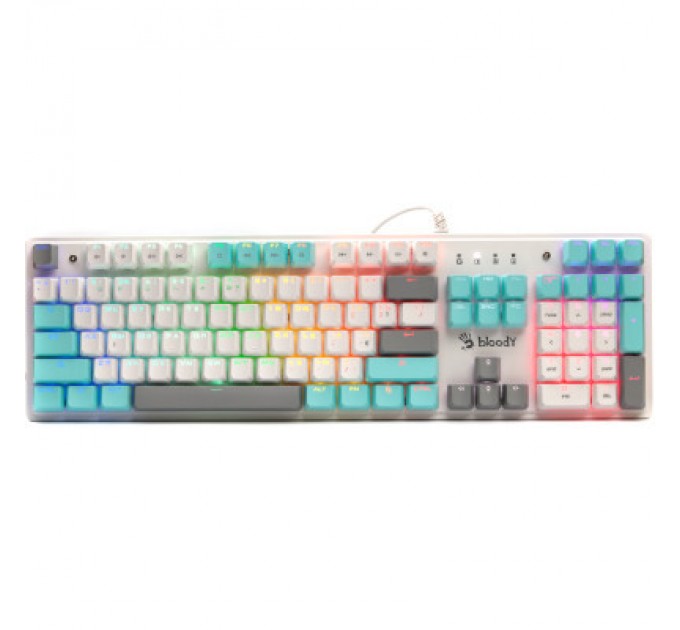 Клавіатура A4Tech Bloody S510R RGB BLMS Switch Red USB Icy White (Bloody S510R Icy White)