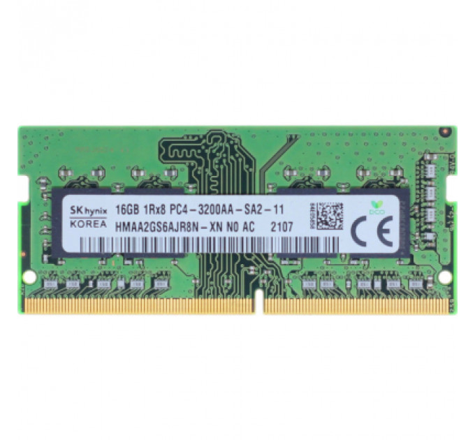 Модуль пам'яті для ноутбука SoDIMM DDR4 16GB 3200 MHz Hynix (HMAA2GS6AJR8N-XN)