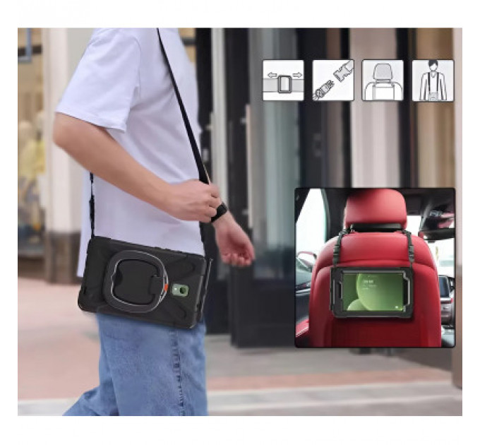 Чохол до планшета BeCover Heavy Duty Case With Stand Holder Samsung Galaxy Tab Active 5 SM-X306B 8" Black (710950)