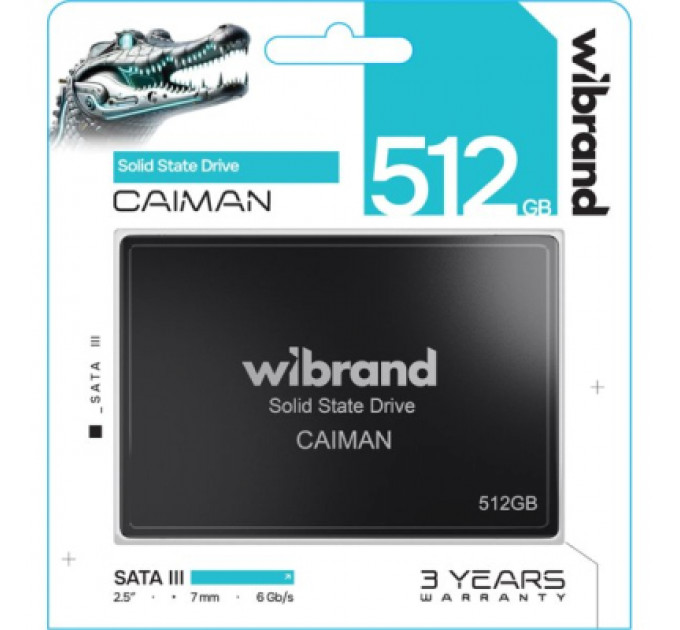 Накопичувач SSD 2.5" 512GB Caiman Wibrand (WI2.5SSD/CA512GBST)