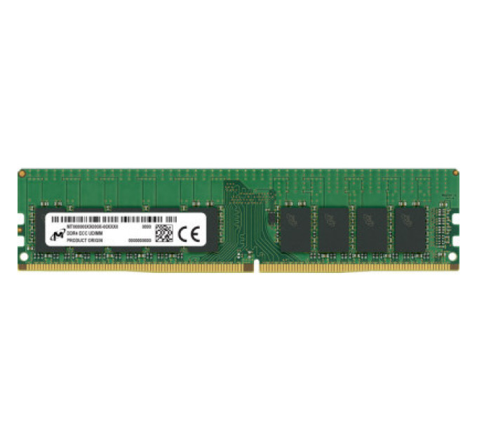 Micron Модуль пам'яті для сервера Micron DDR4 ECC UDIMM 16GB 1Rx8 3200 CL22 (16Gbit) (Single Pack) (MTA9ASF2G72AZ-3G2R)