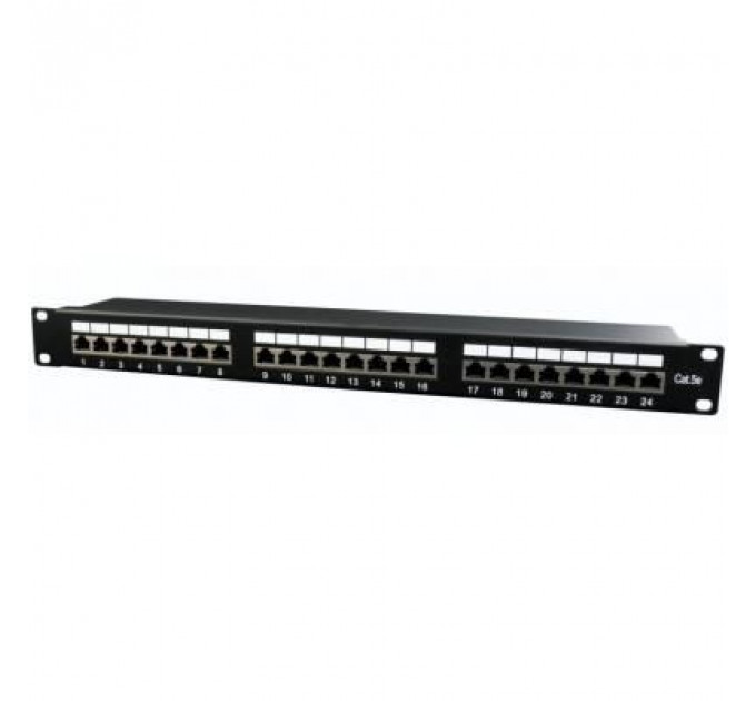 Патч-панель 19" 24xRJ-45 FTP cat.5е, 1U, тип 110 Cablexpert (NPP-C524-002)