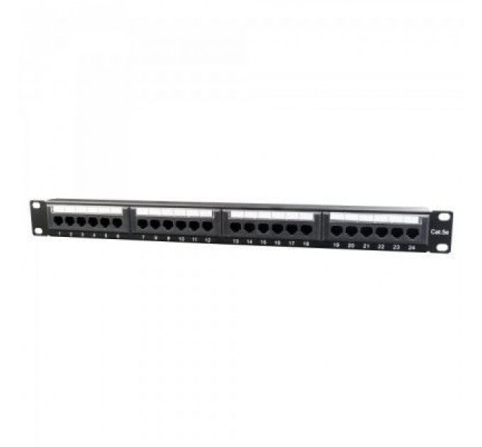 Патч-панель 19" 24xRJ-45 UTP cat.5е, 1U, тип 110 Cablexpert (NPP-C524CM-001)