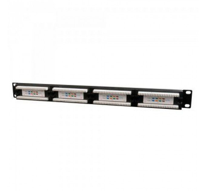 Патч-панель 19" 24xRJ-45 UTP cat.5е, 1U, тип 110 Cablexpert (NPP-C524CM-001)
