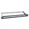 Hypernet Патч-панель Hypernet 19" 1U 24 порта, наборная, с менеджером кабеля (PP-M24-STP)