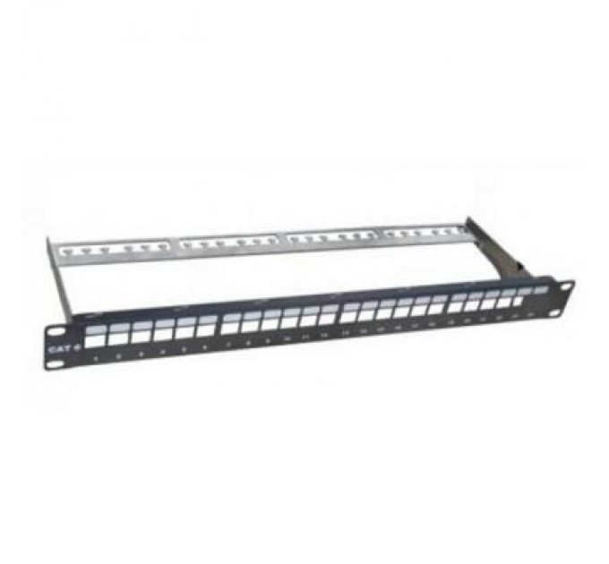 Hypernet Патч-панель Hypernet 19" 1U 24 порта, наборная, с менеджером кабеля (PP-M24-STP)
