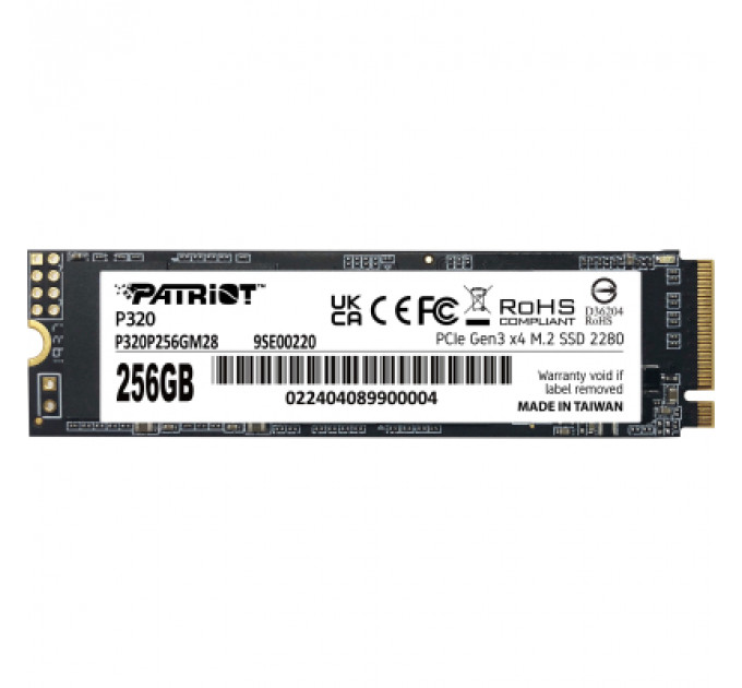 Накопичувач SSD M.2 2280 256GB Patriot (P320P256GM28)