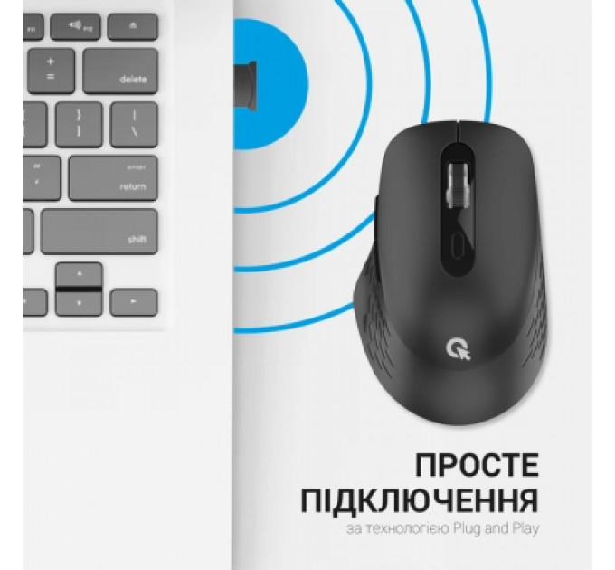 Мишка OfficePro M230B Silent Click Wireless/Bluetooth Black (M230B)