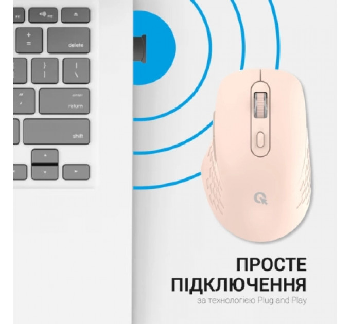 Мишка OfficePro M230P Silent Click Wireless/Bluetooth Pink (M230P)