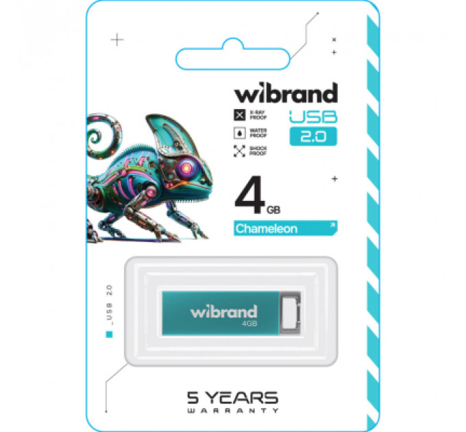 USB флеш накопичувач Wibrand 4GB Chameleon Light Blue USB 2.0 (WI2.0/CH4U6LU)
