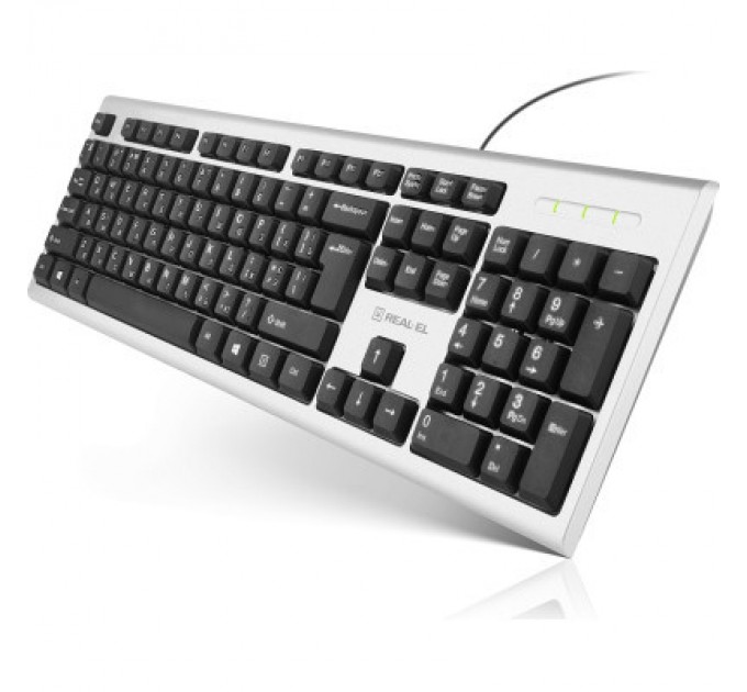 Клавіатура REAL-EL 507 Standard USB Silver