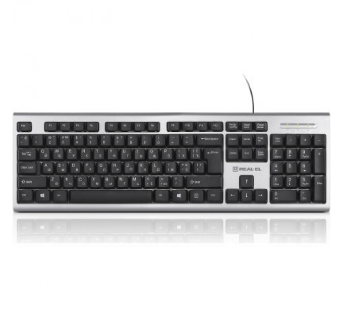 Клавіатура REAL-EL 507 Standard USB Silver