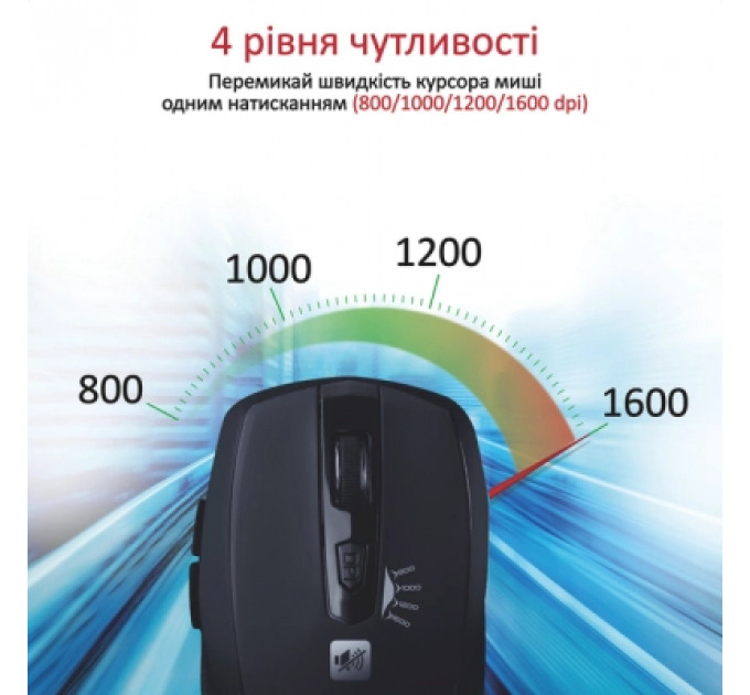 Мишка Promate Breeze Wireless Black (breeze.black)