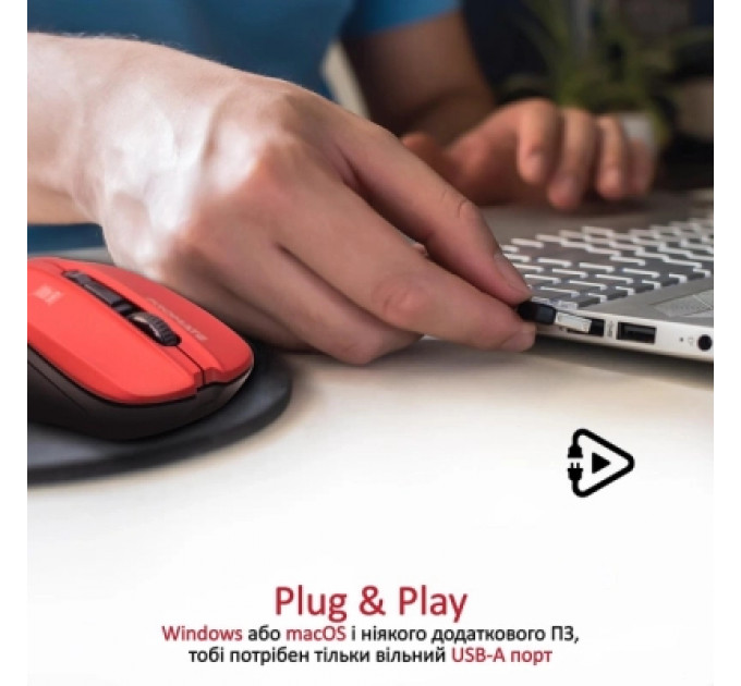 Мишка Promate Contour Wireless Red (contour.red)