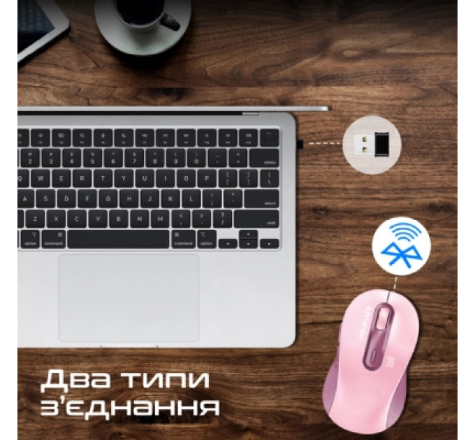 Мишка Promate Ken Wireless/Bluetooth Pink (ken.pink)