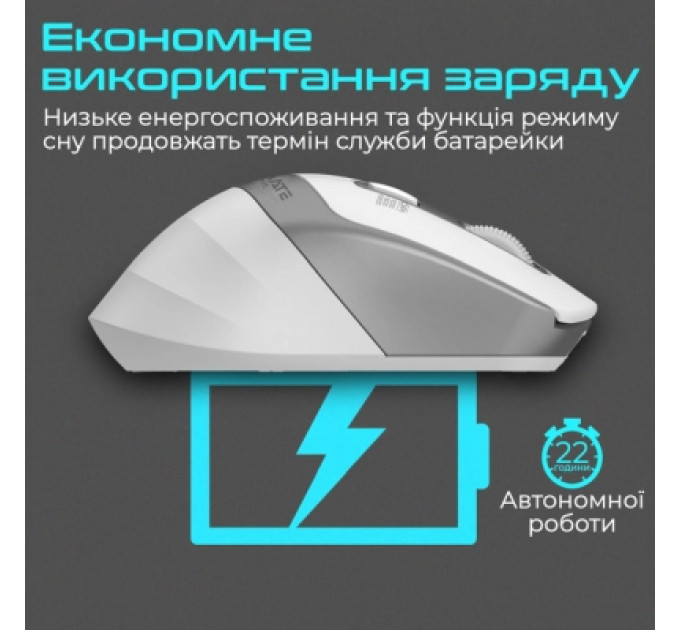 Мишка Promate Samit Wireless White (samit.white)
