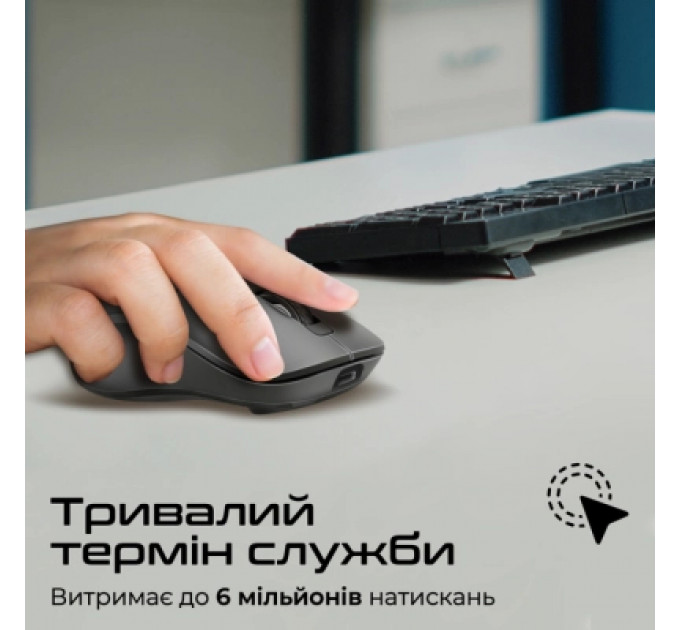 Мишка Promate Samo Wireless/Bluetooth Black (samo.black)
